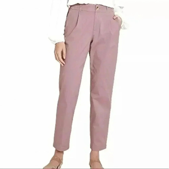 Womens High Rise Straight Leg Ankle Pants Lilac Size 10A New Day NWT - Picture 3 of 12